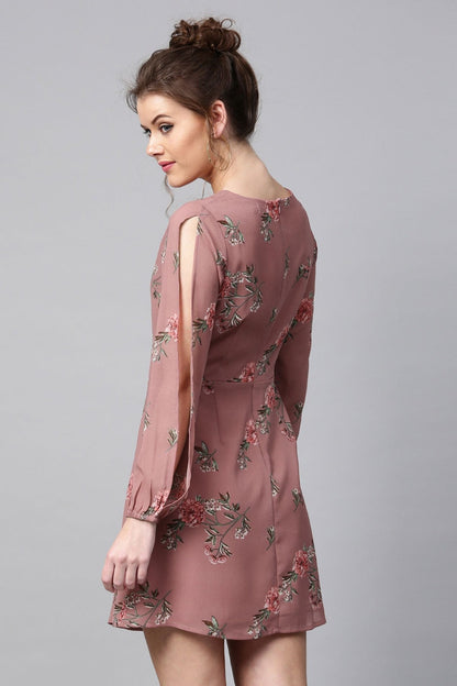 Women's Onion Pink Floral Skater Dress