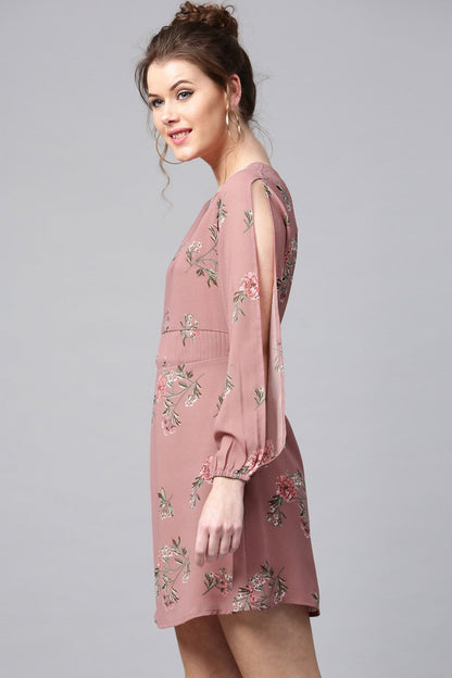Women's Onion Pink Floral Skater Dress