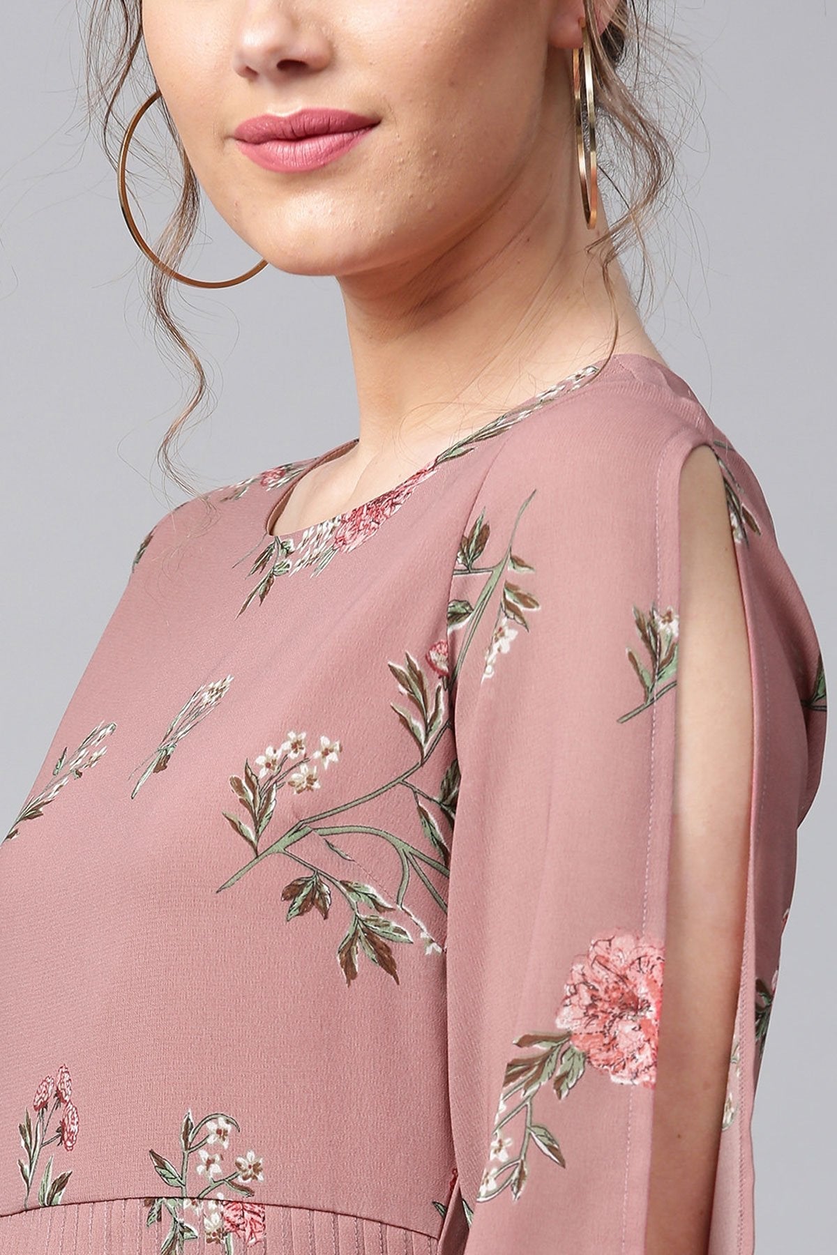 Women's Onion Pink Floral Skater Dress