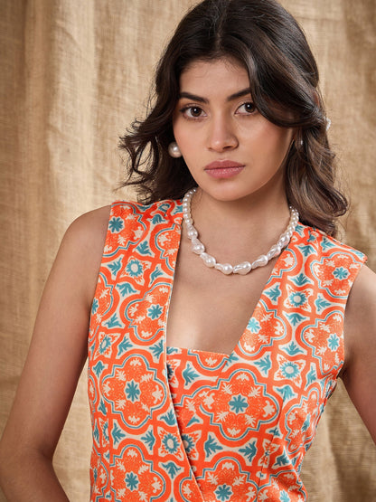 Women's Orange Strong Dress
