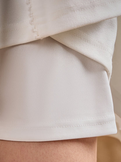 Women's White Side Cut Dress
