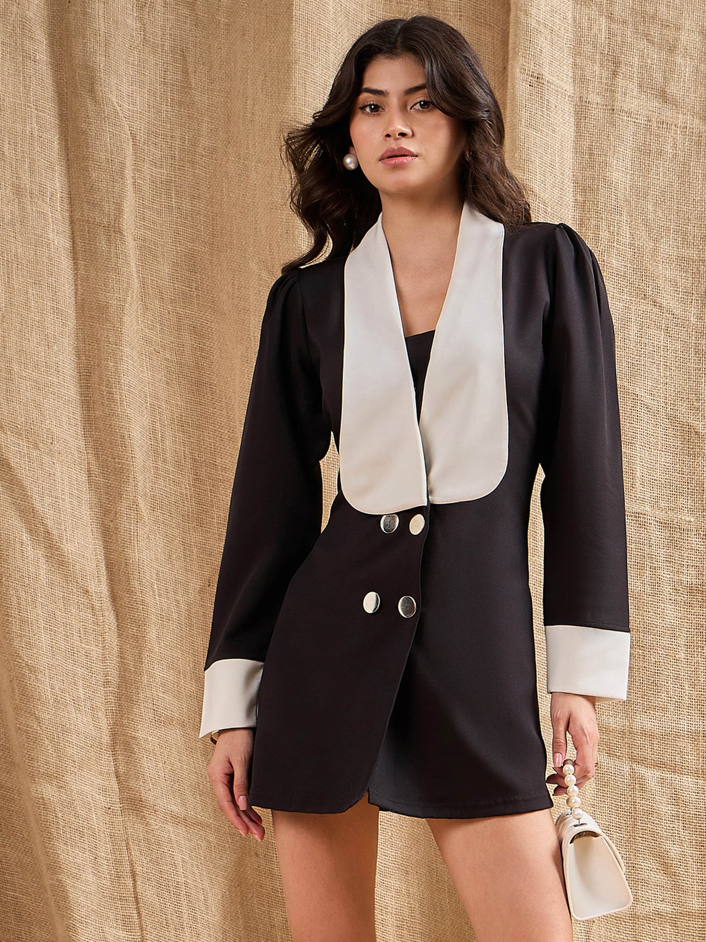 Women's Black Solid Dress