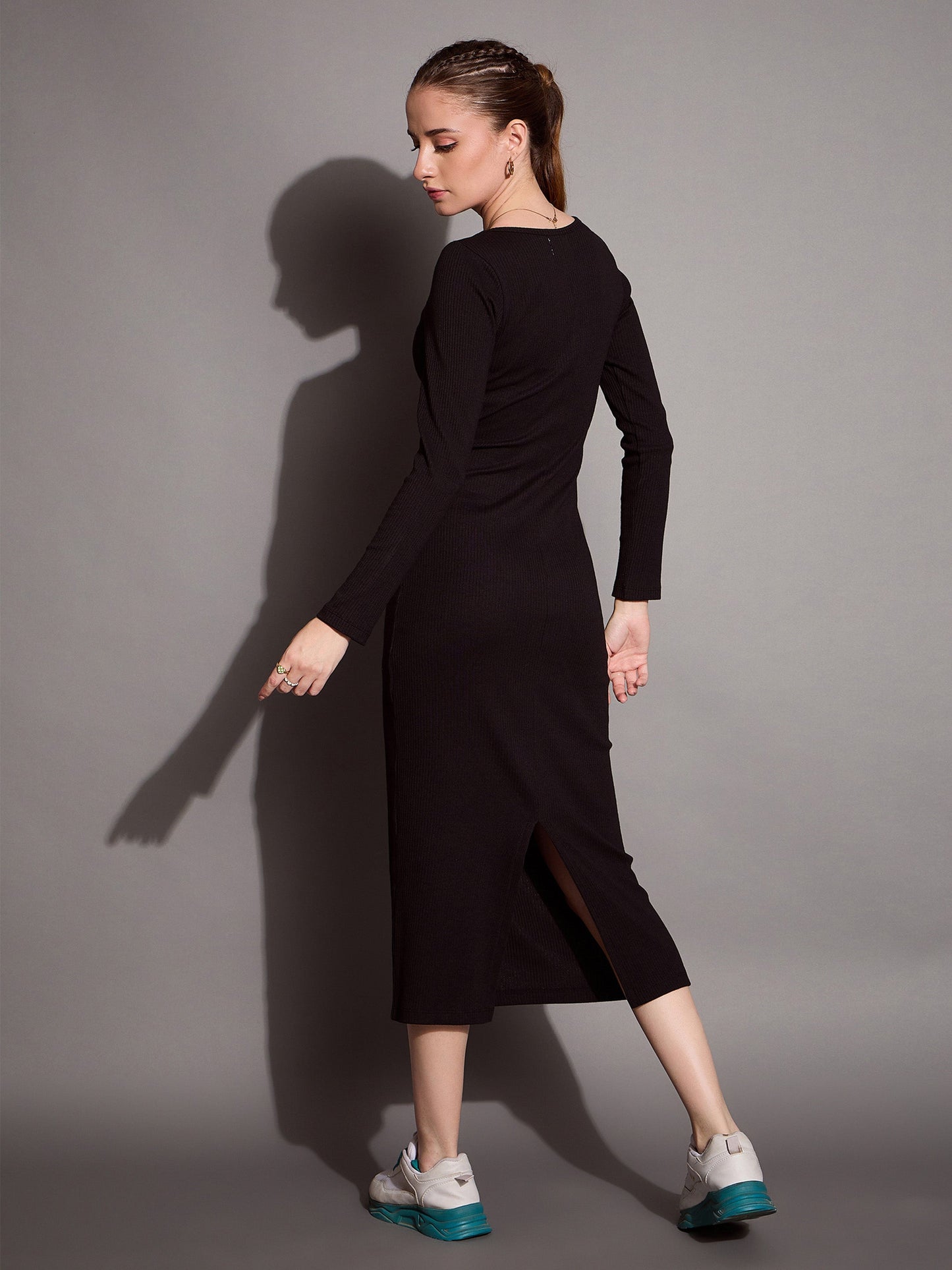 Women's Black Rib Dress