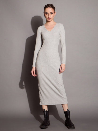 Women's Grey Rib Dress