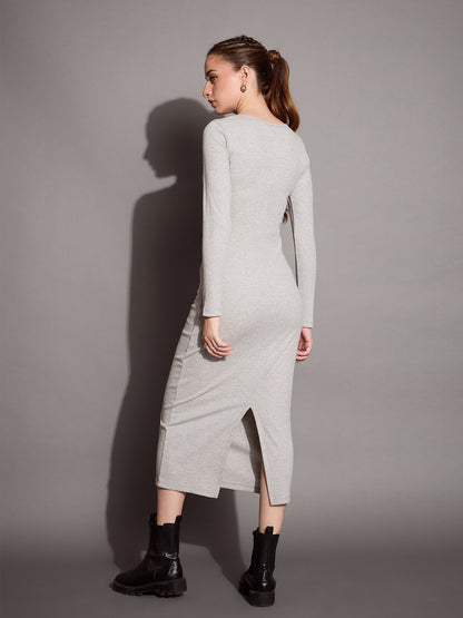 Women's Grey Rib Dress