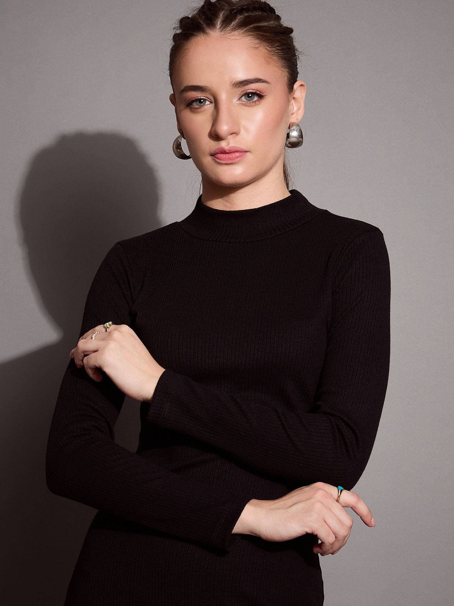 Women's Black Rib Dress
