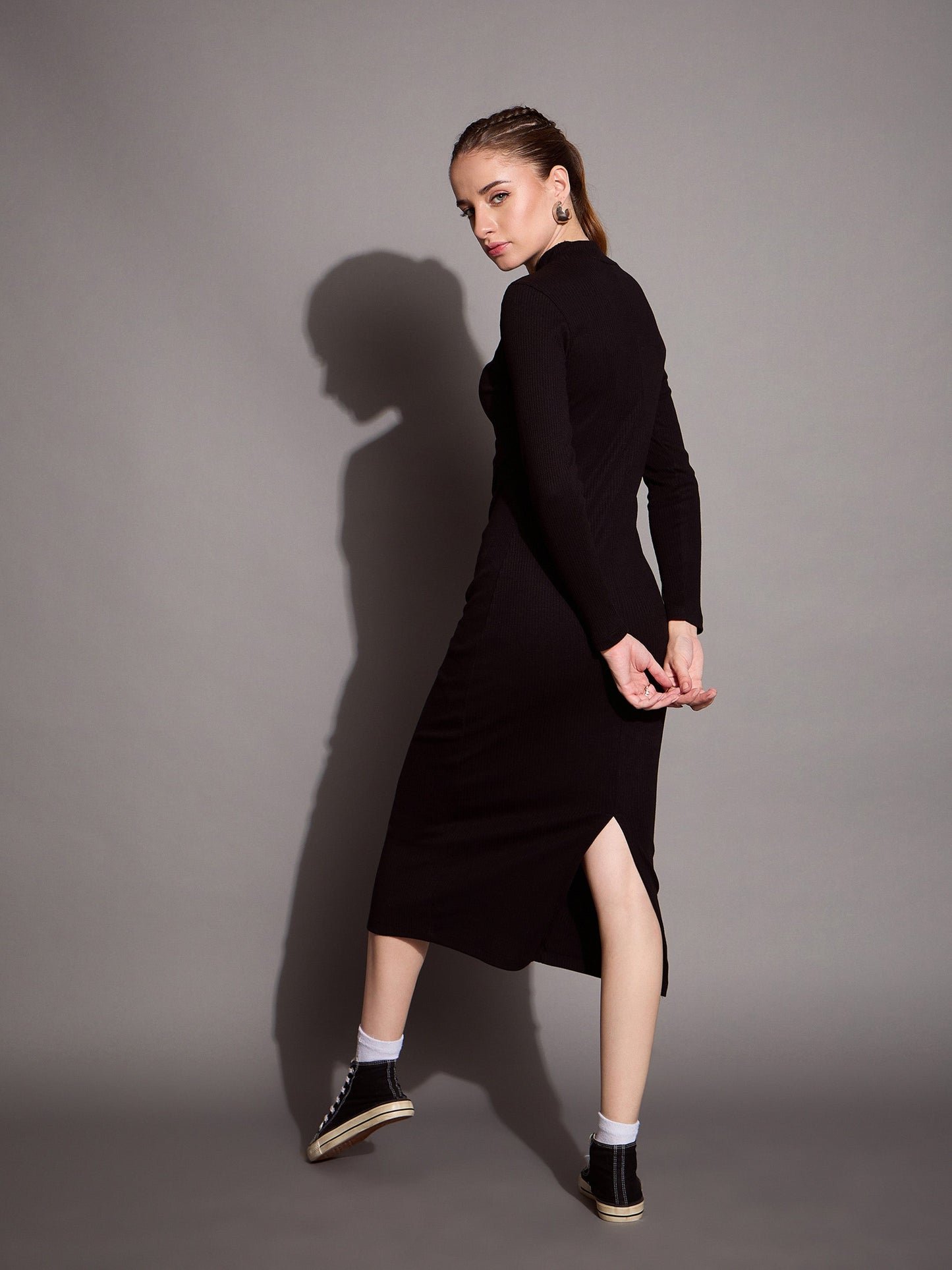 Women's Black Rib Dress