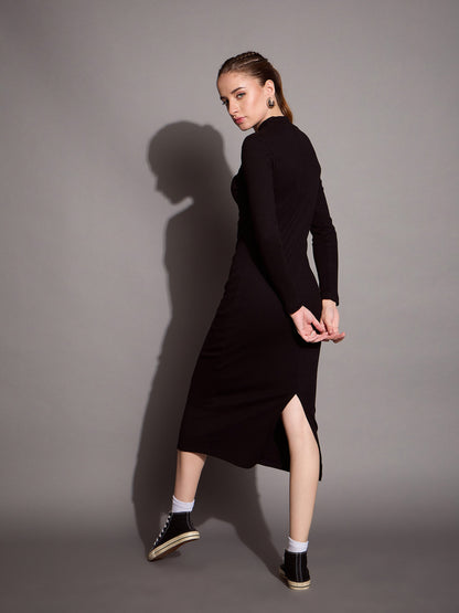 Women's Black Rib Dress