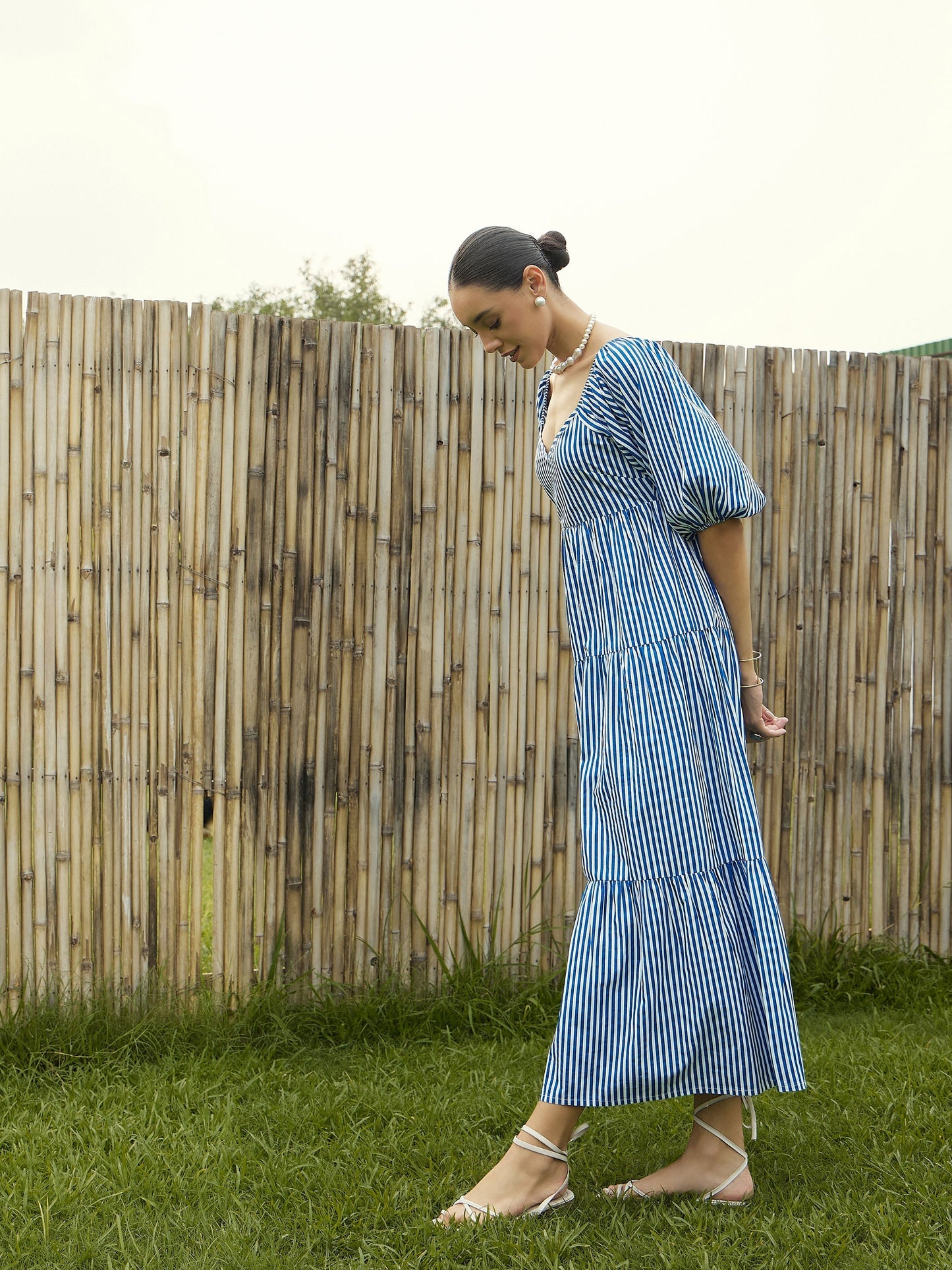 Women's Blue Striped Dress