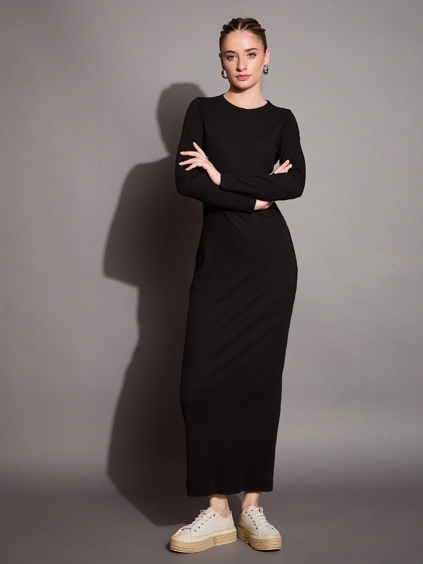 Women's Black Rib Dress