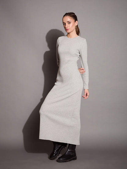 Women's Grey Rib Dress