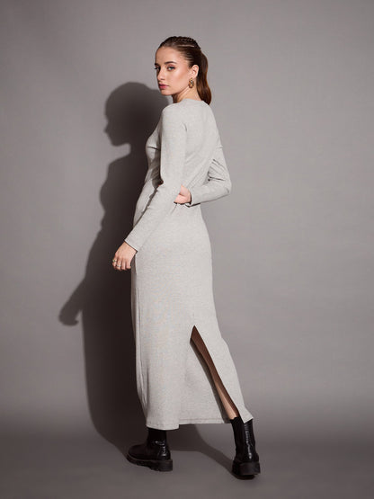 Women's Grey Rib Dress