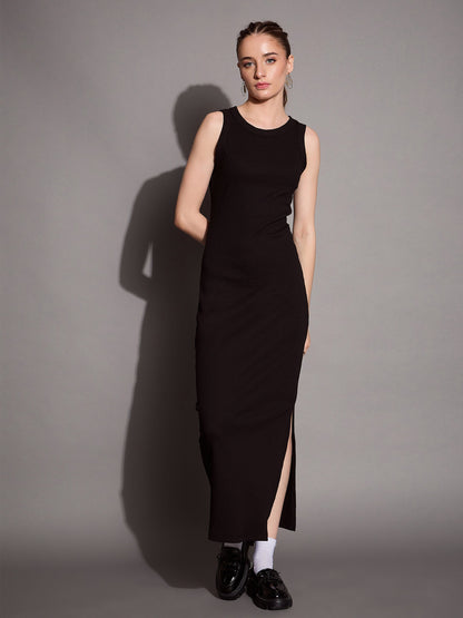 Women's Black Rib Dress