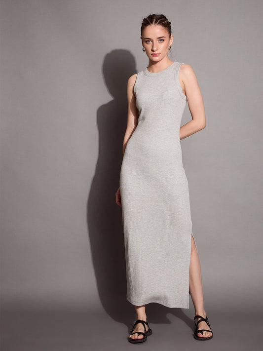 Women's Grey Rib Dress