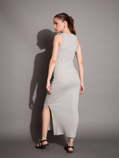 Women's Grey Rib Dress