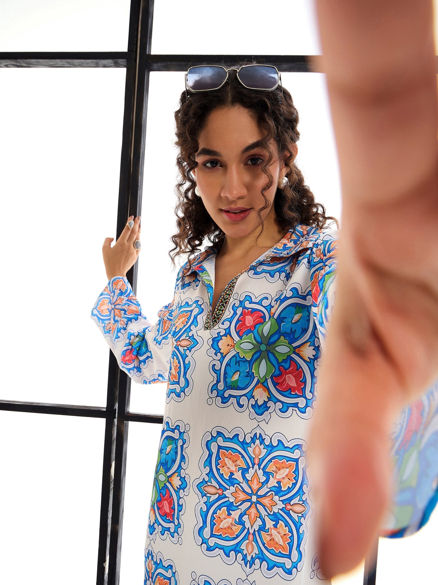 Women's White Floral Dress