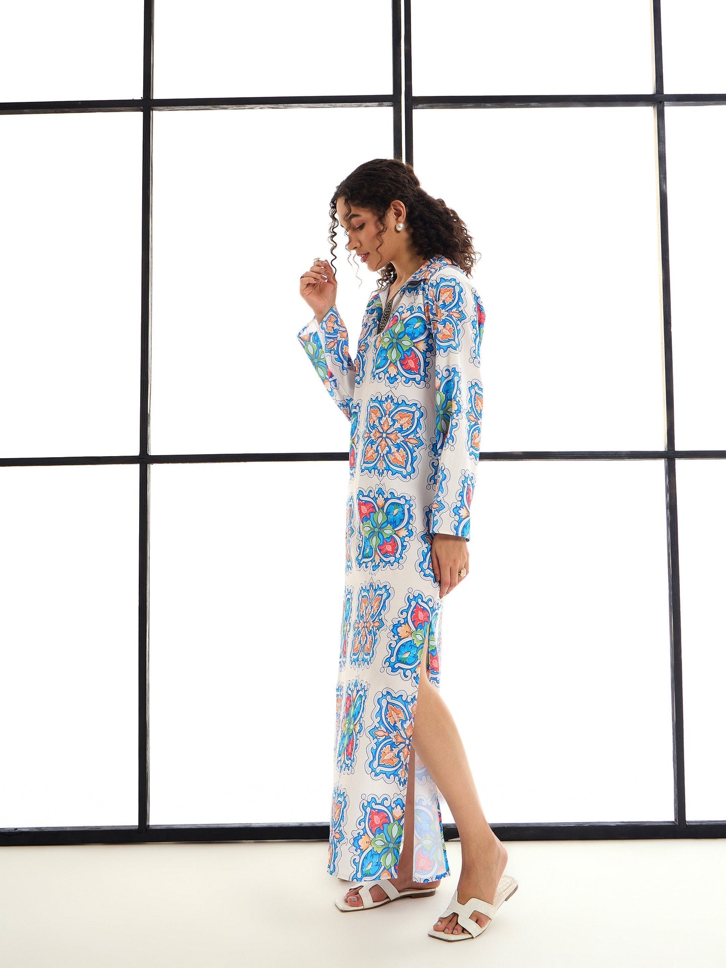 Women's White Floral Dress