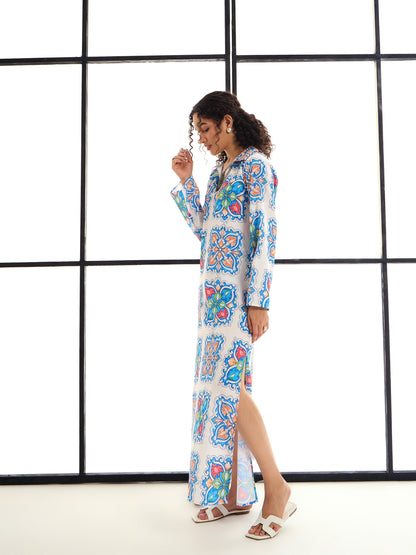Women's White Floral Dress