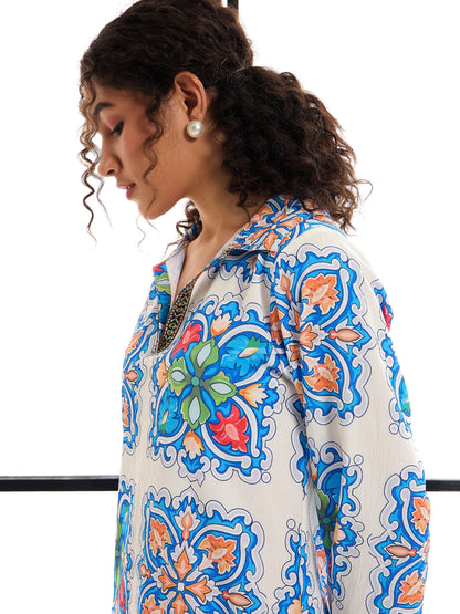Women's White Floral Dress