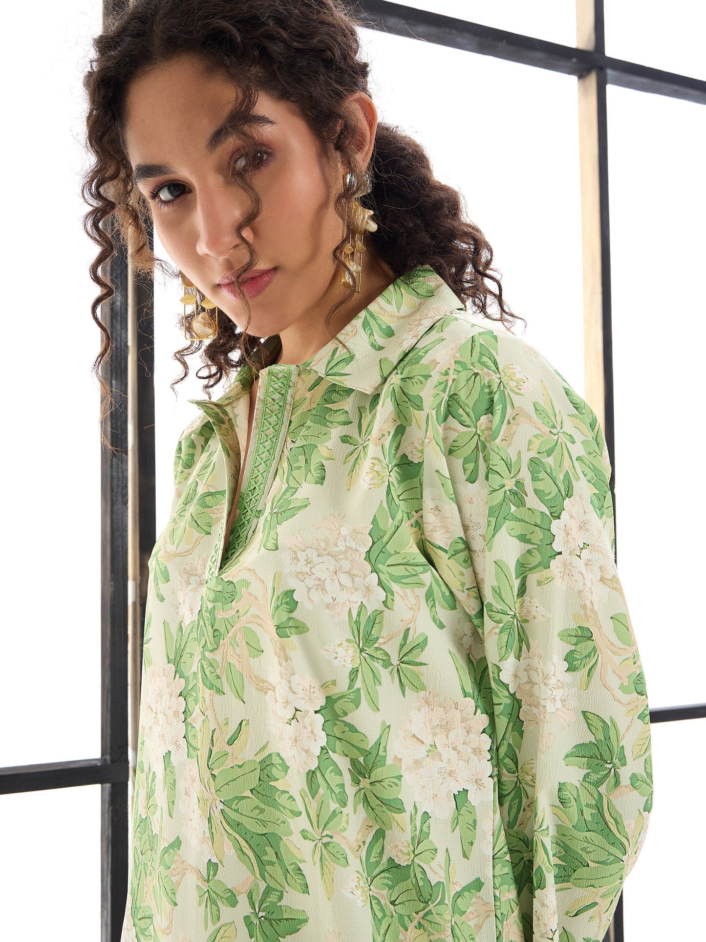 Women's Green Floral Dress