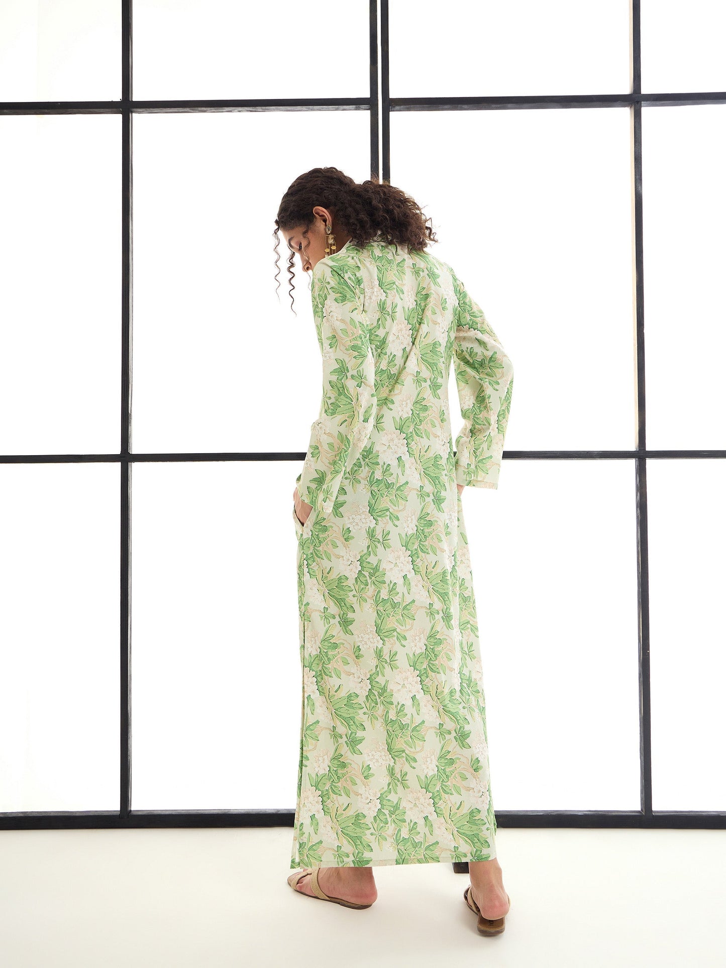 Women's Green Floral Dress