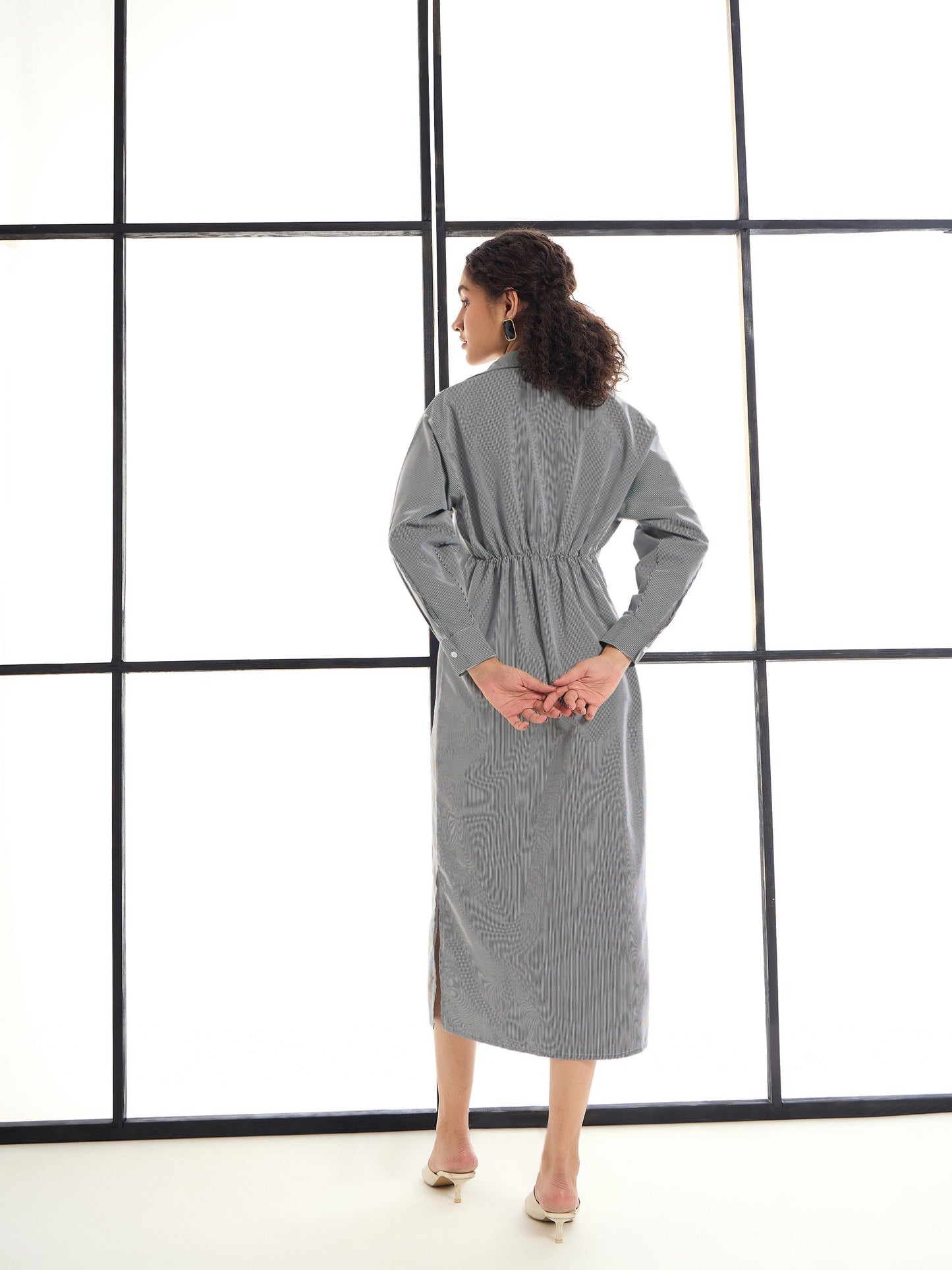 Women's Black Striped Dress