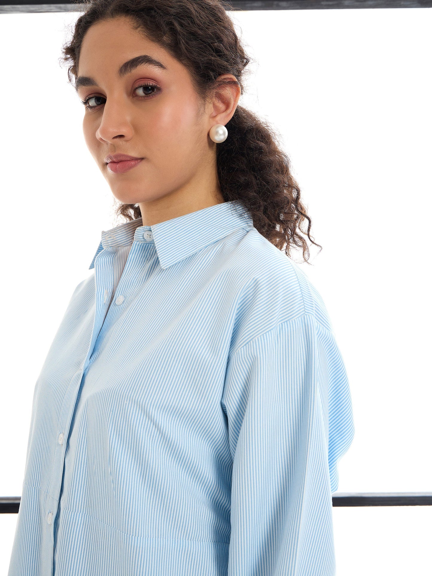 Women's Blue Striped Dress