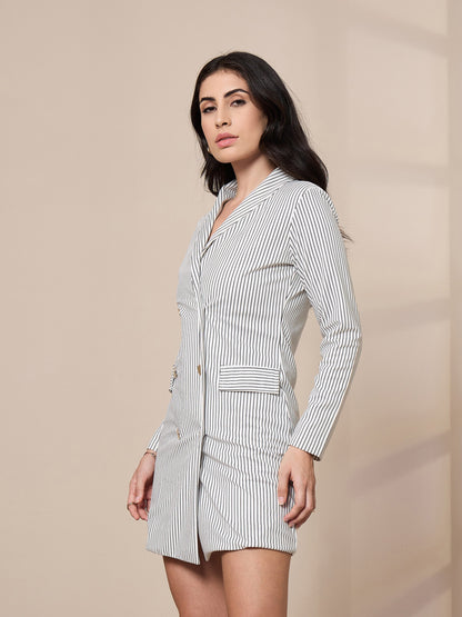 Women's White Striped Dress