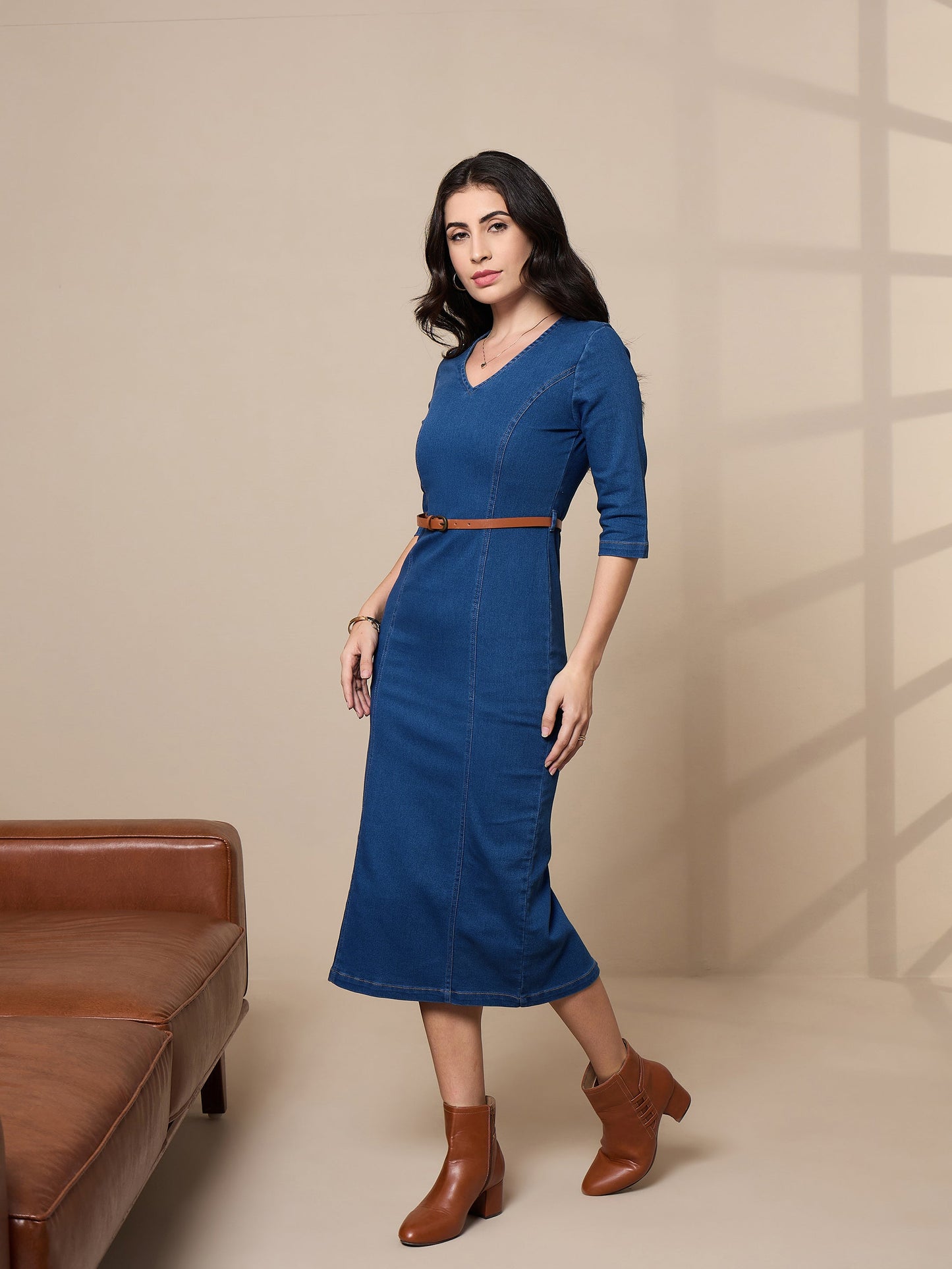 Women's Blue Denim Dress