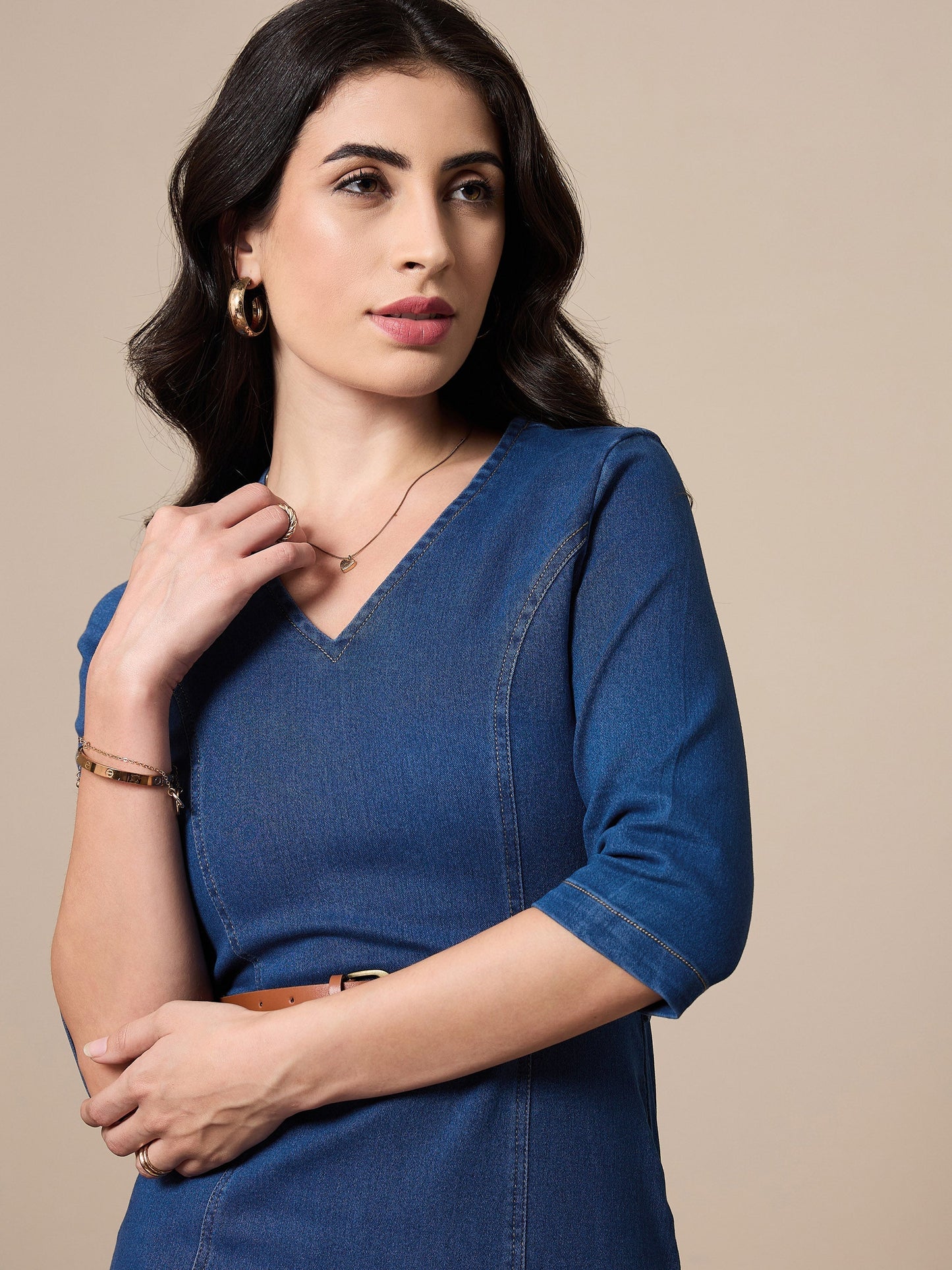 Women's Blue Denim Dress