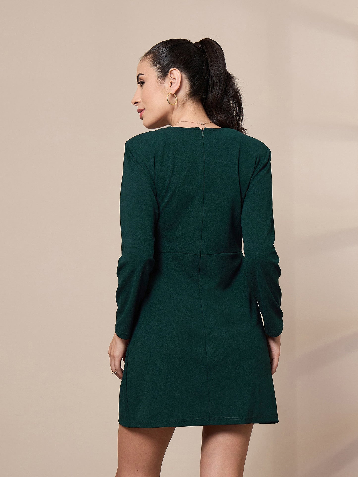 Women's Green Solid Dress