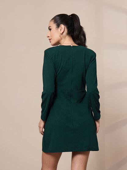 Women's Green Solid Dress