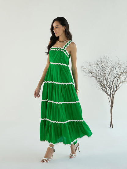 Women's Green Solid Dress