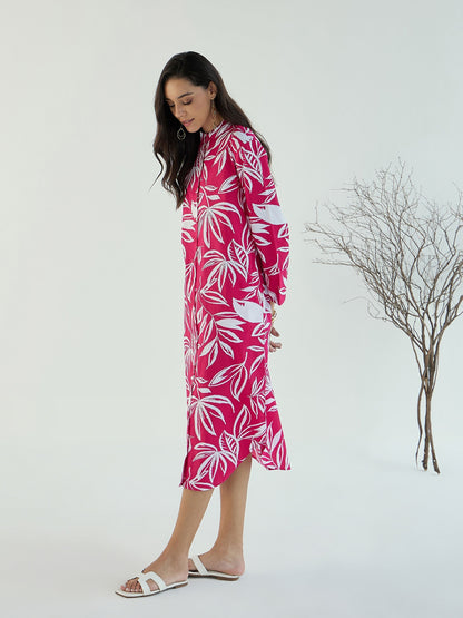 Women's Fuchsia Floral Dress