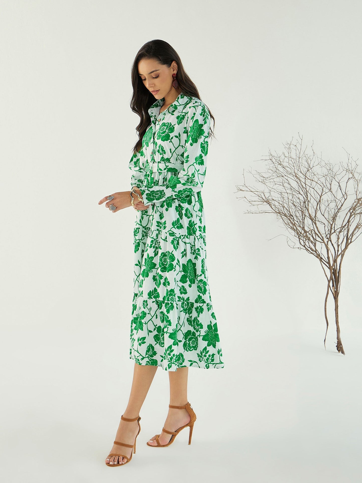 Women's White Floral Dress