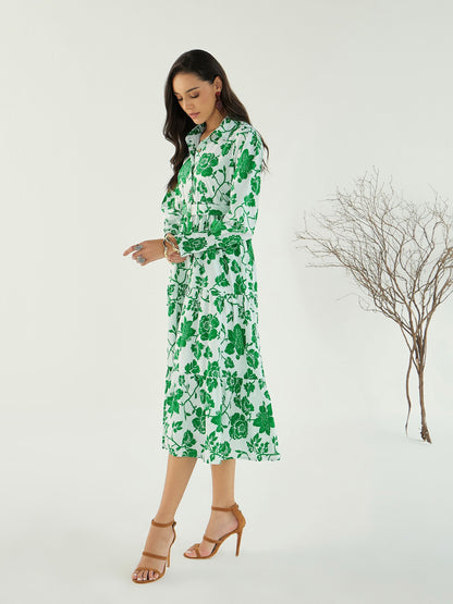 Women's White Floral Dress