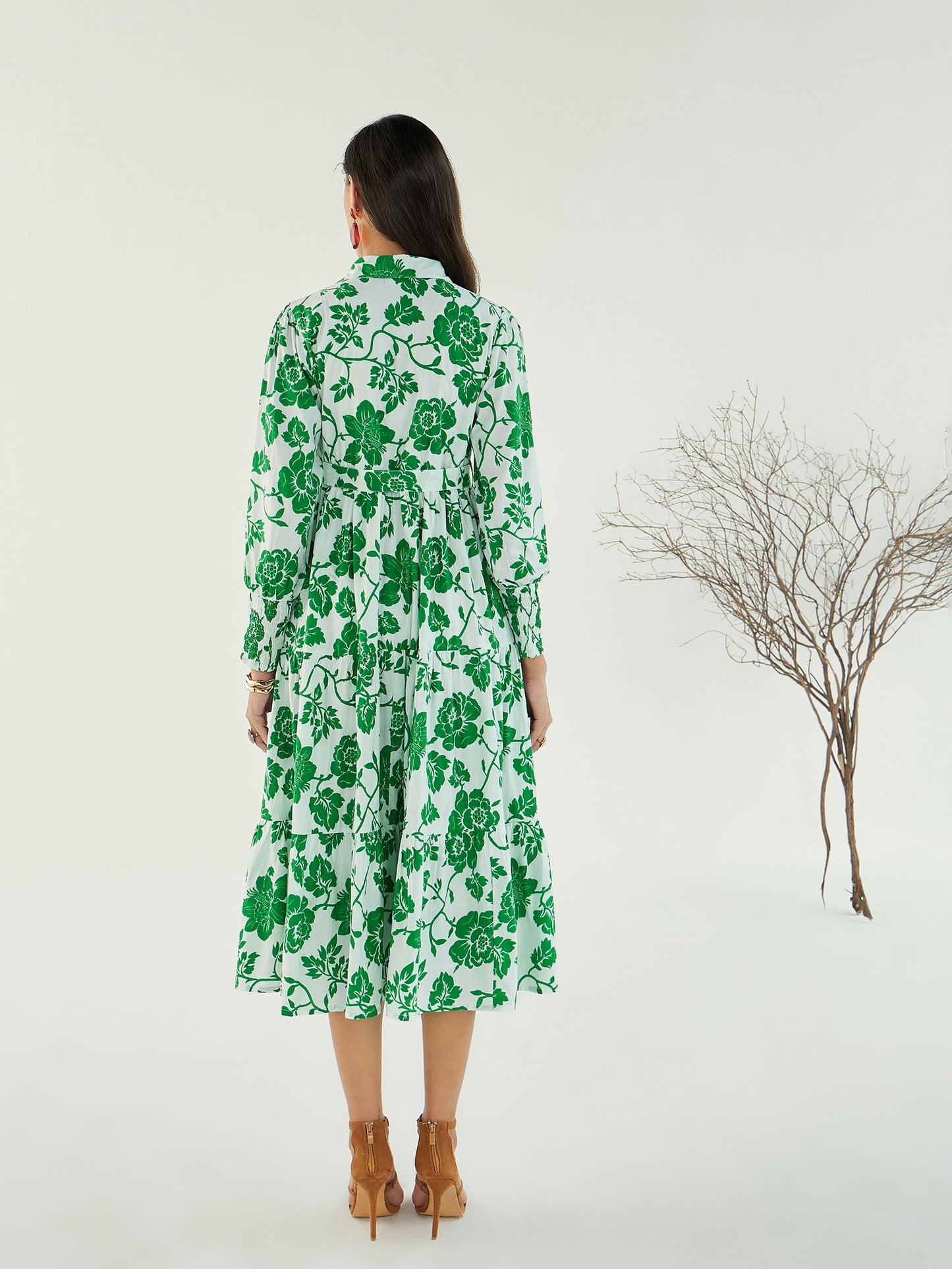 Women's White Floral Dress