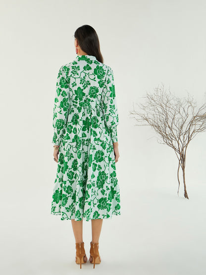 Women's White Floral Dress