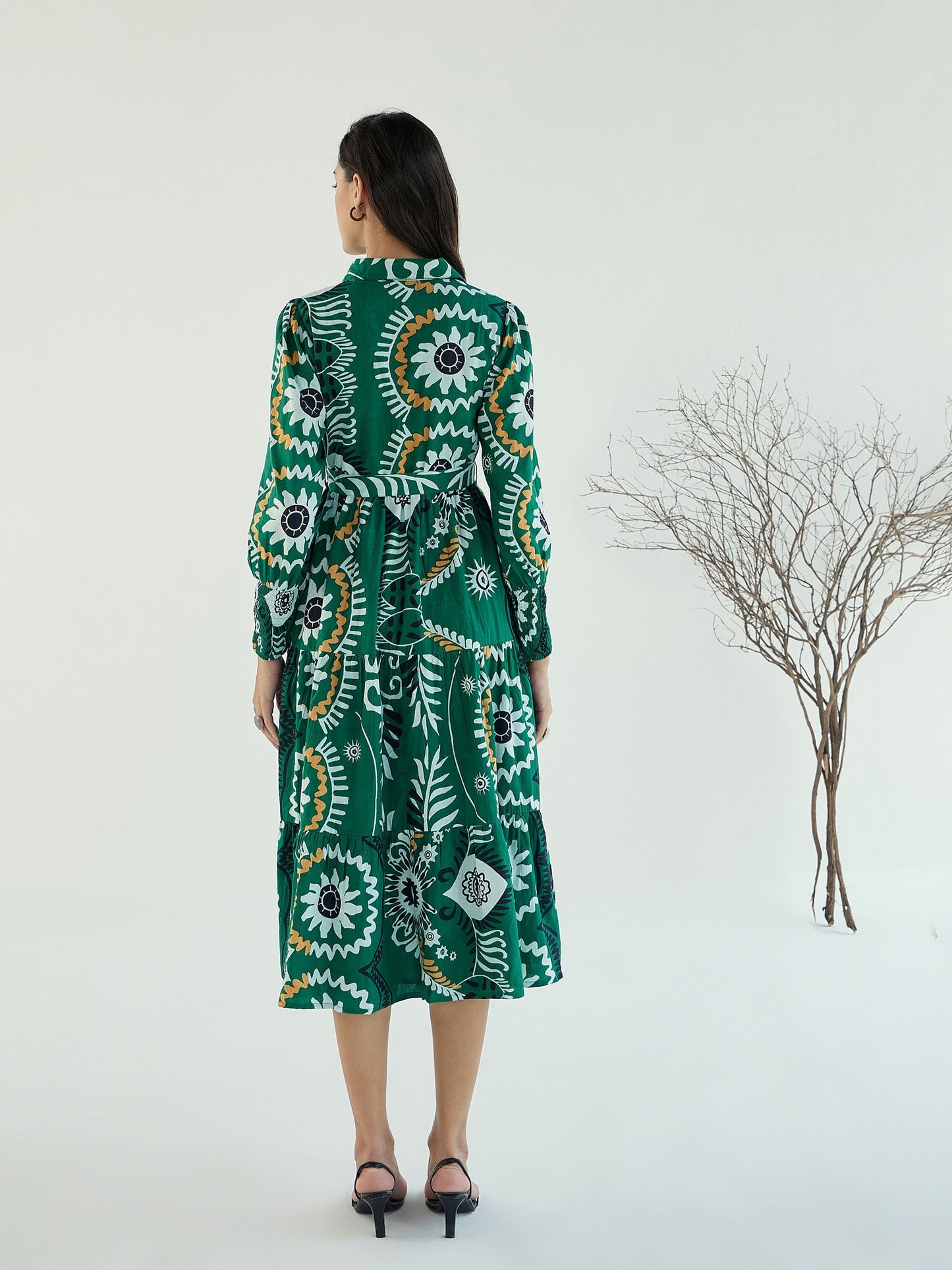 Women's Green Floral Dress