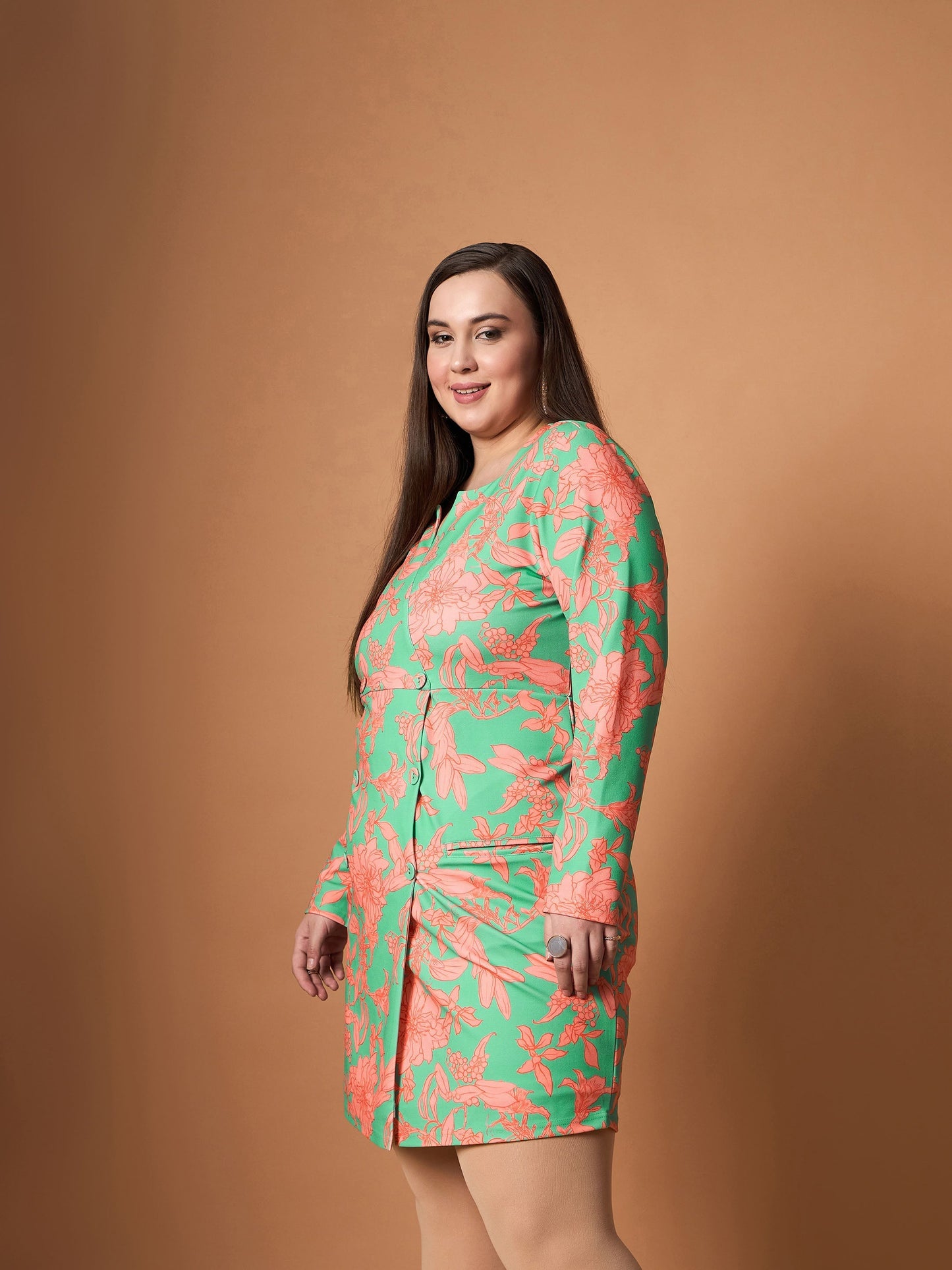 Women's Green Floral Dress