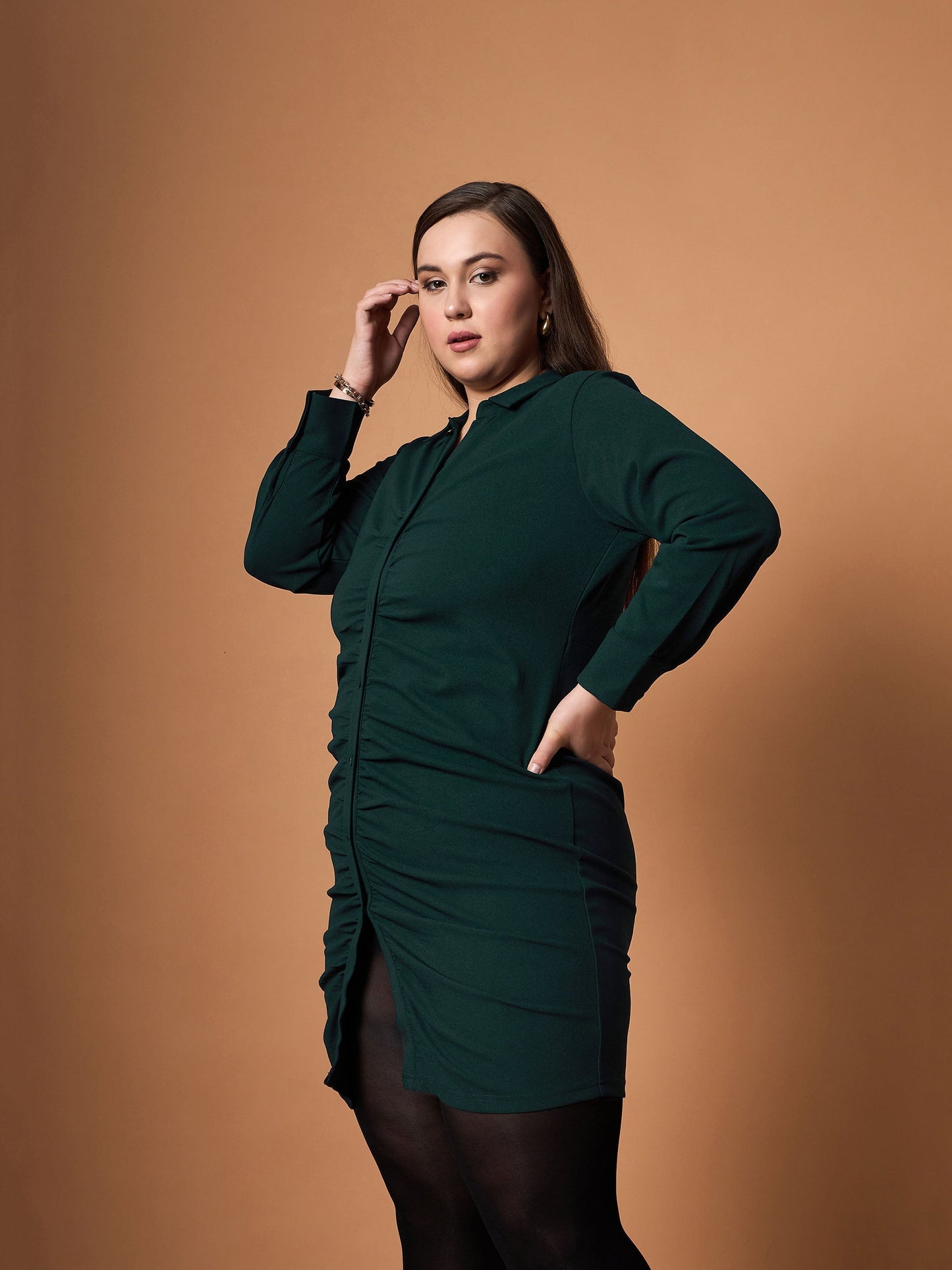 Women's Green Solid Dress