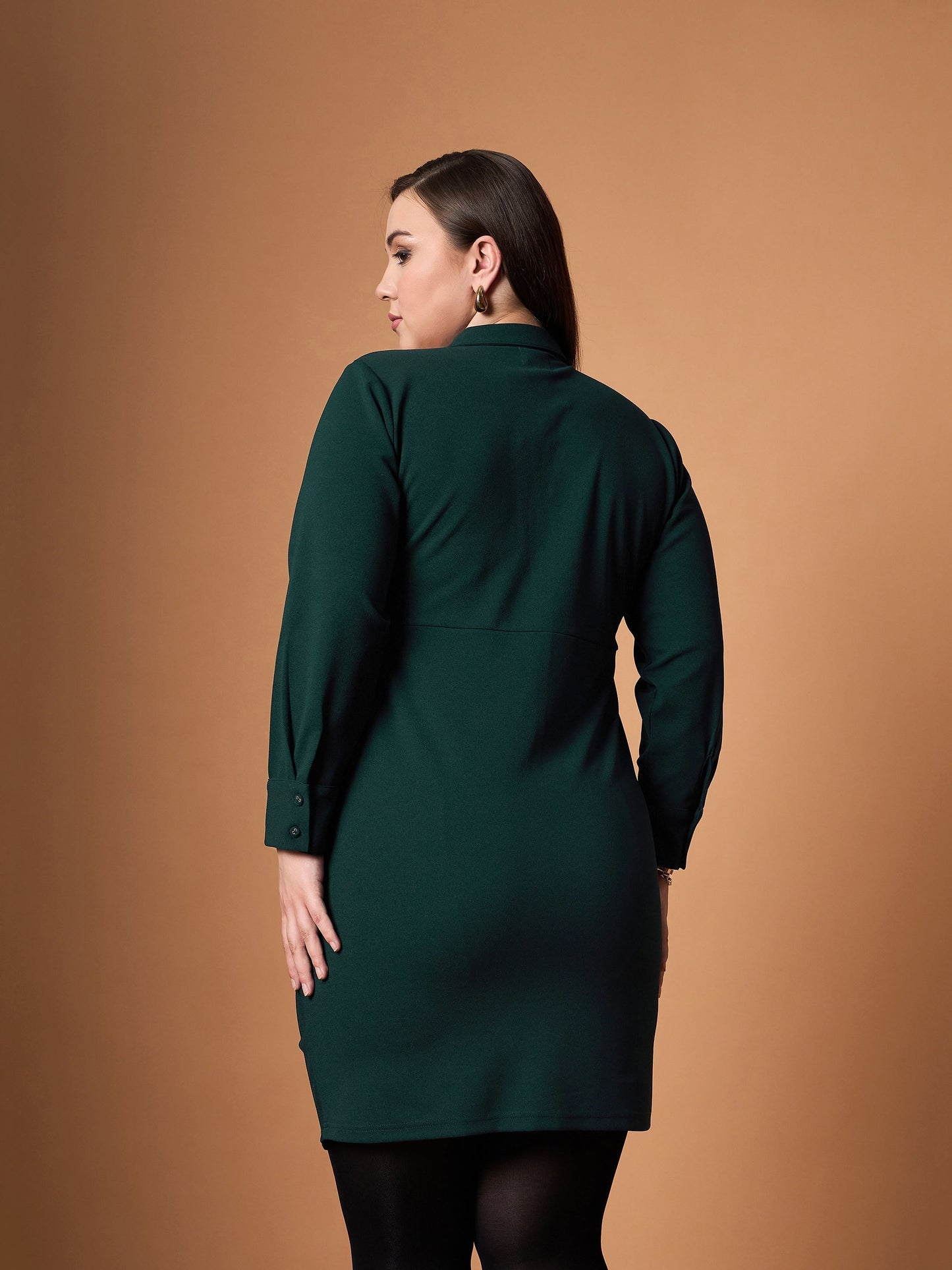 Women's Green Solid Dress