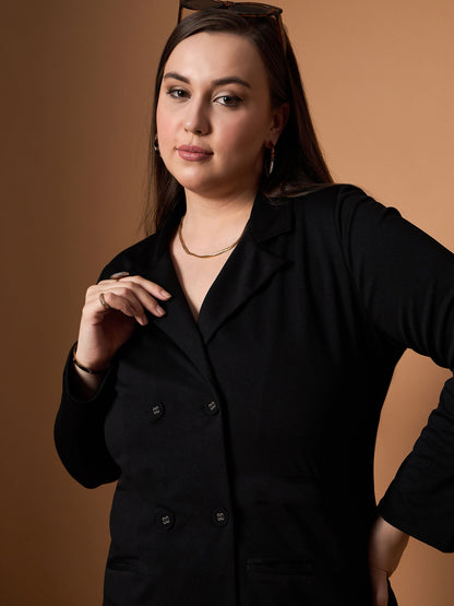 Women's Black Solid Dress