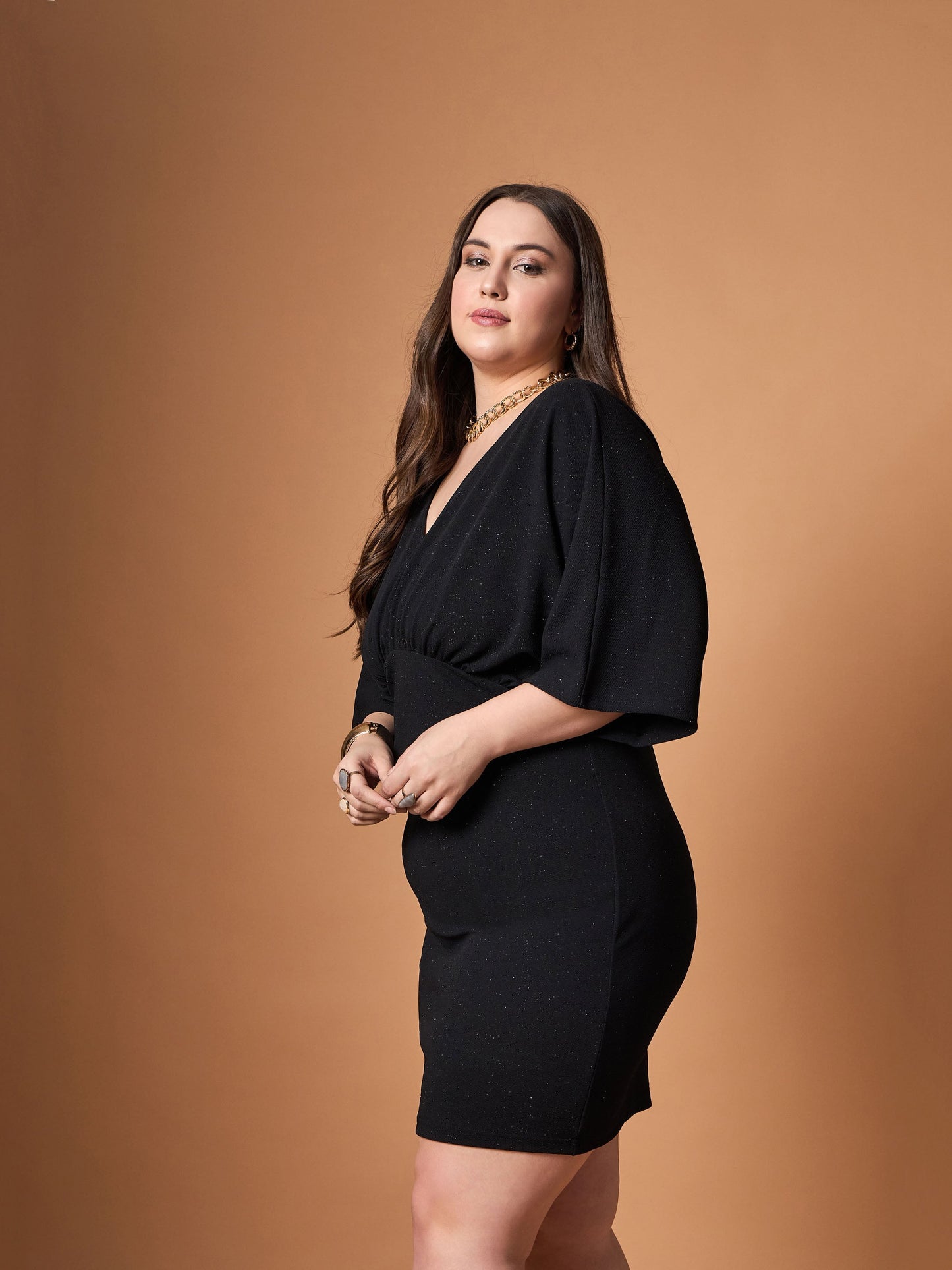 Women's Black Solid Dress
