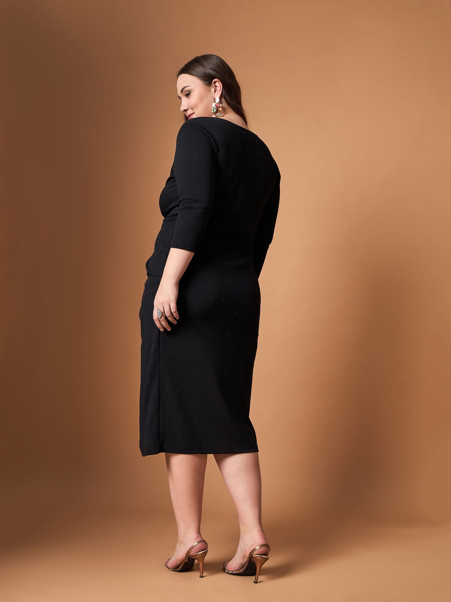 Women's Black Solid Dress