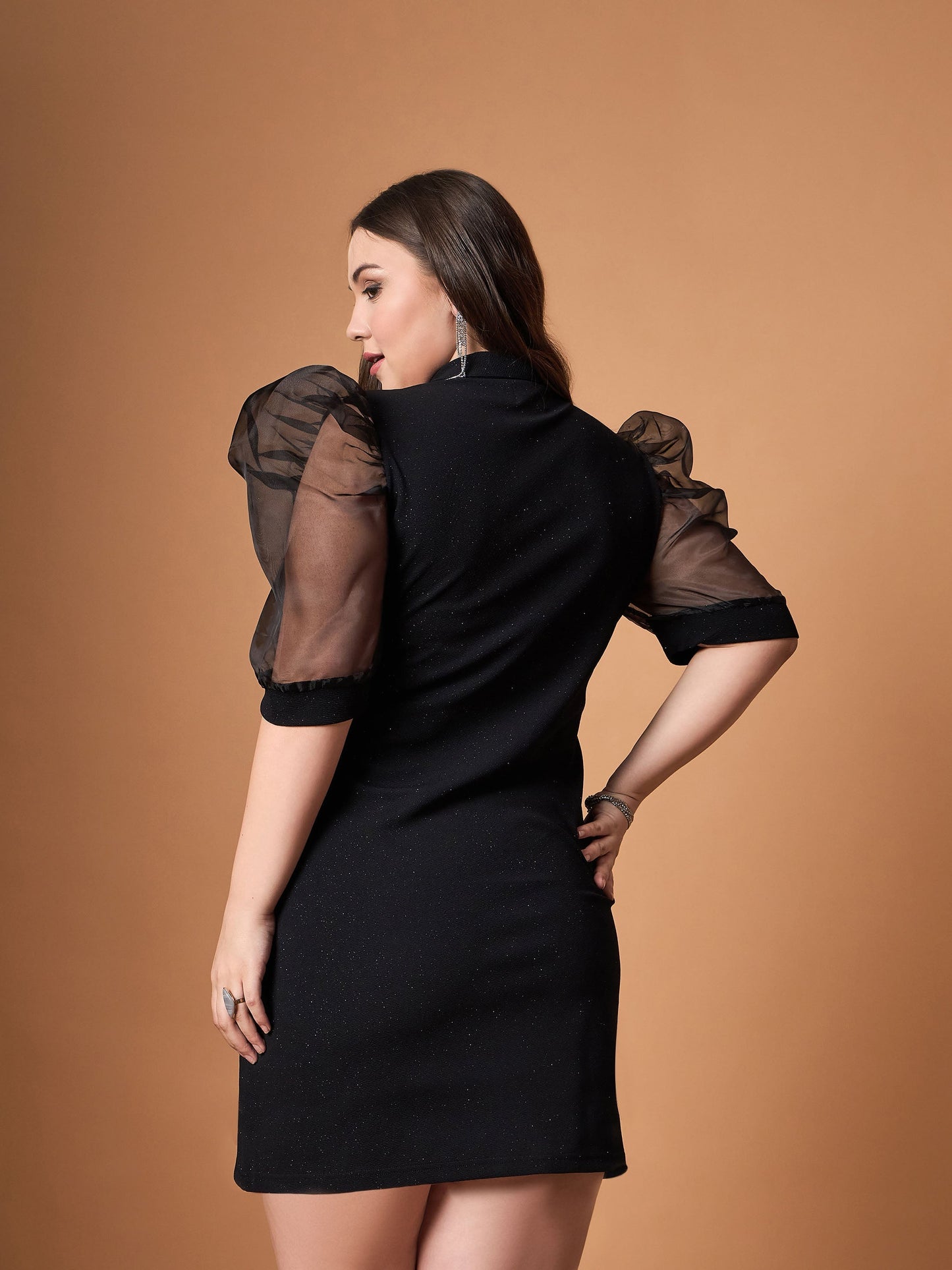 Women's Black Solid Dress