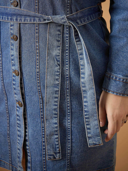 Women's Blue Denim Dress