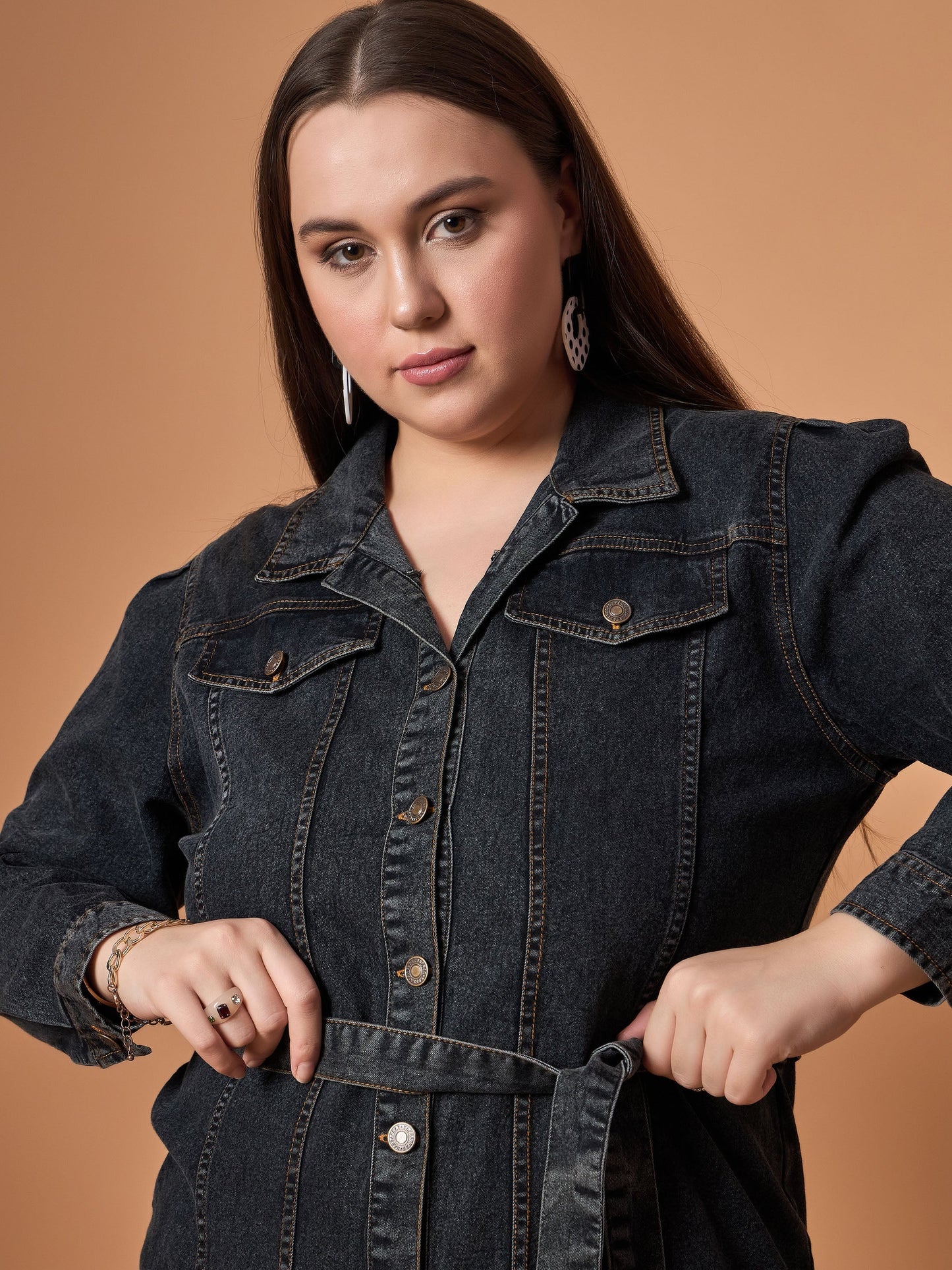 Women's Black Denim Dress