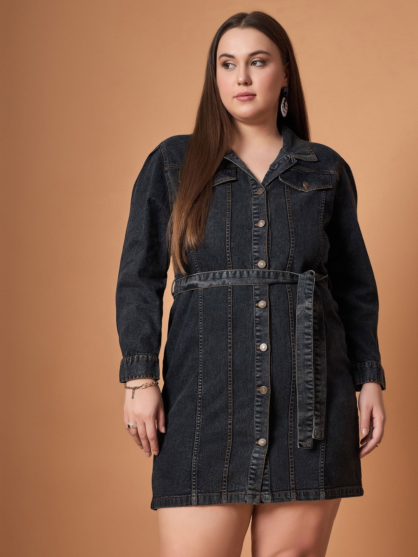 Women's Black Denim Dress