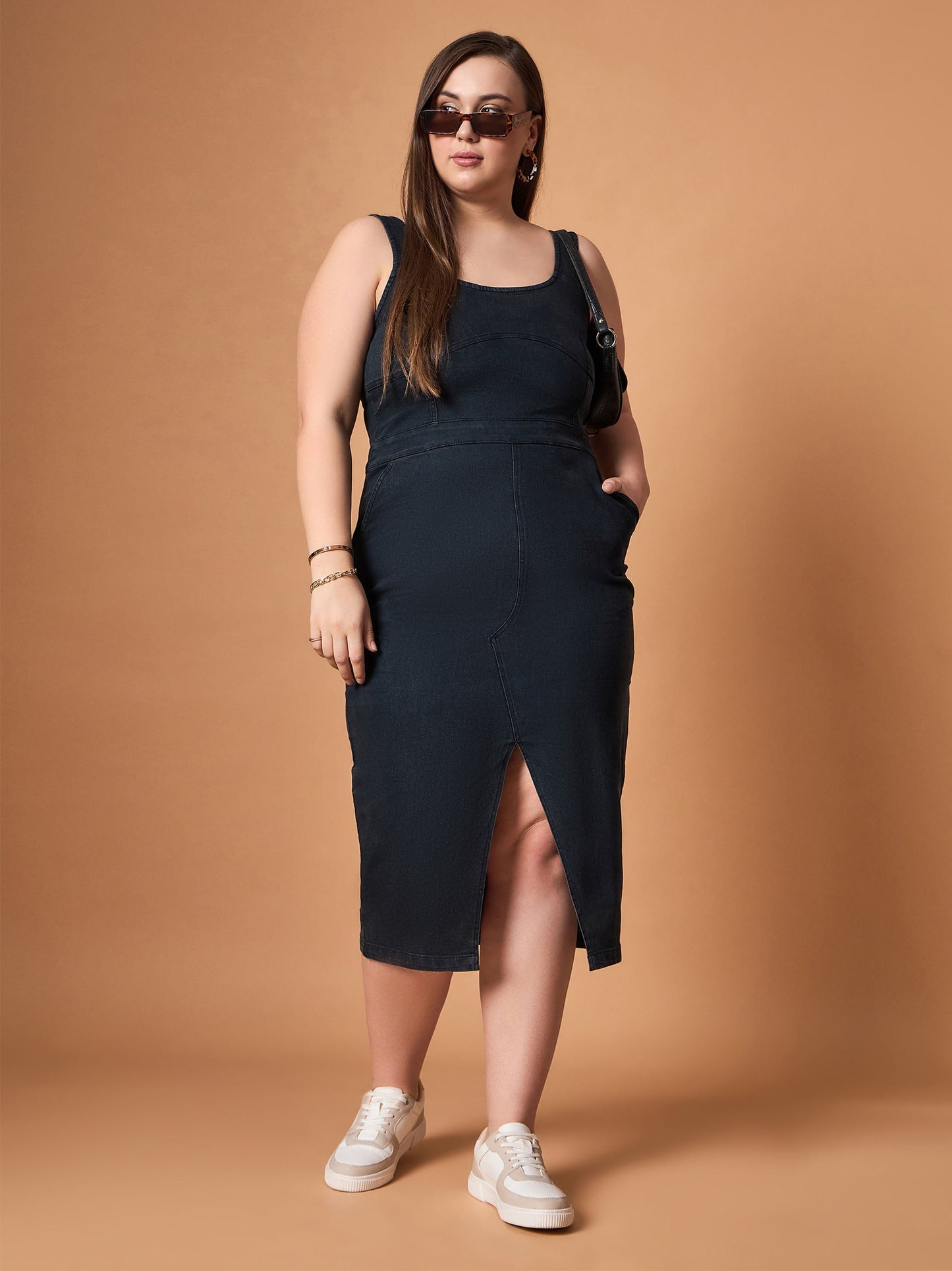 Women's Black Denim Dress